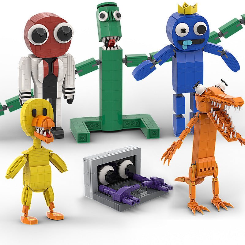 rainbow friends orange building set | lego-compatible - 2