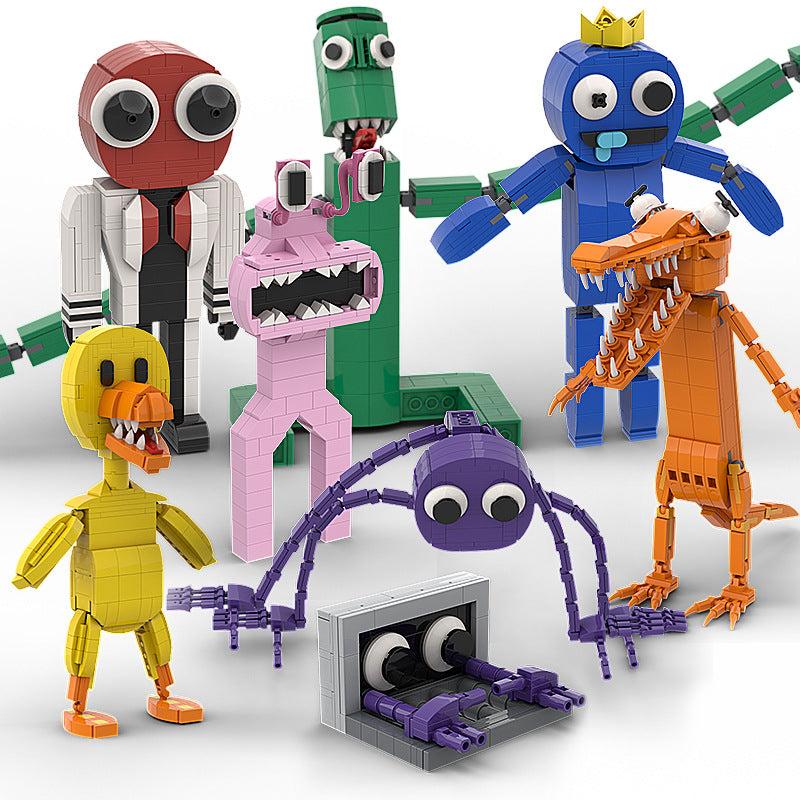 rainbow friends purple building set | lego-compatible - 1