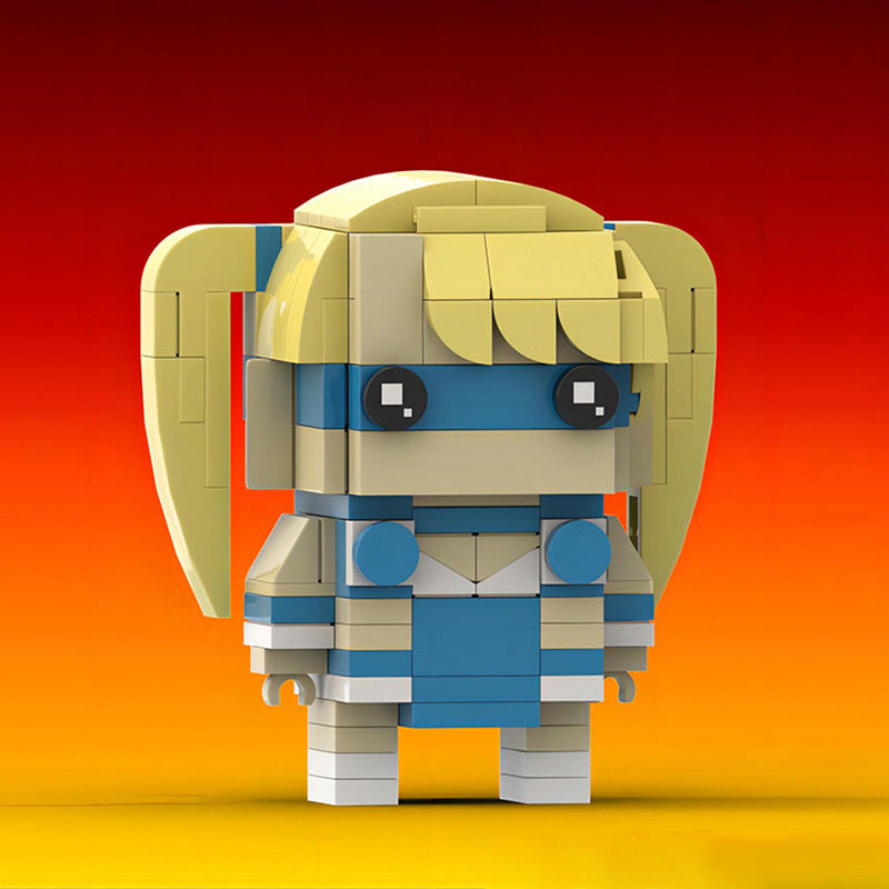 rainbow mika brickheadz building kit | street fighter | moc-138379 - 2