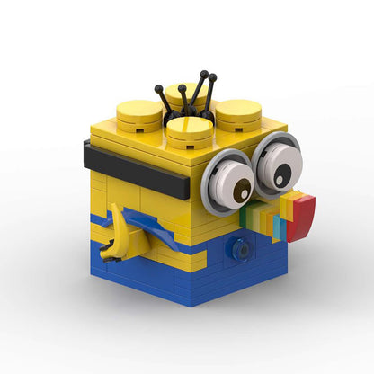rainbow minion moc building set | despicable me | lego-compatible - 2