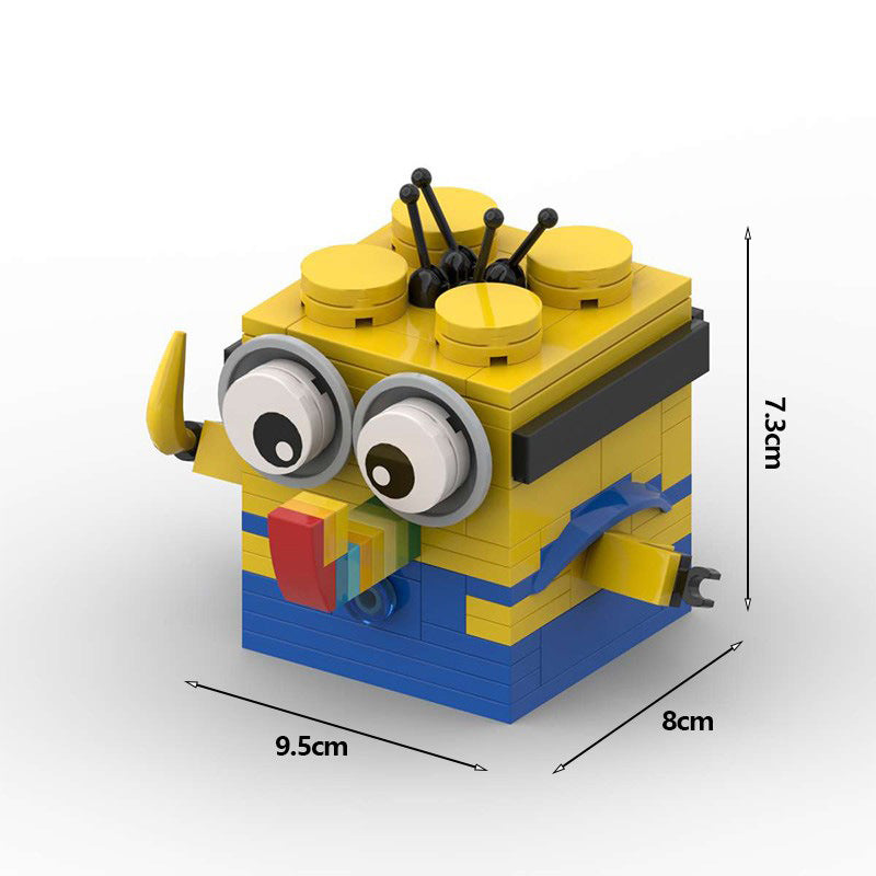 rainbow minion moc building set | despicable me | lego-compatible - 4