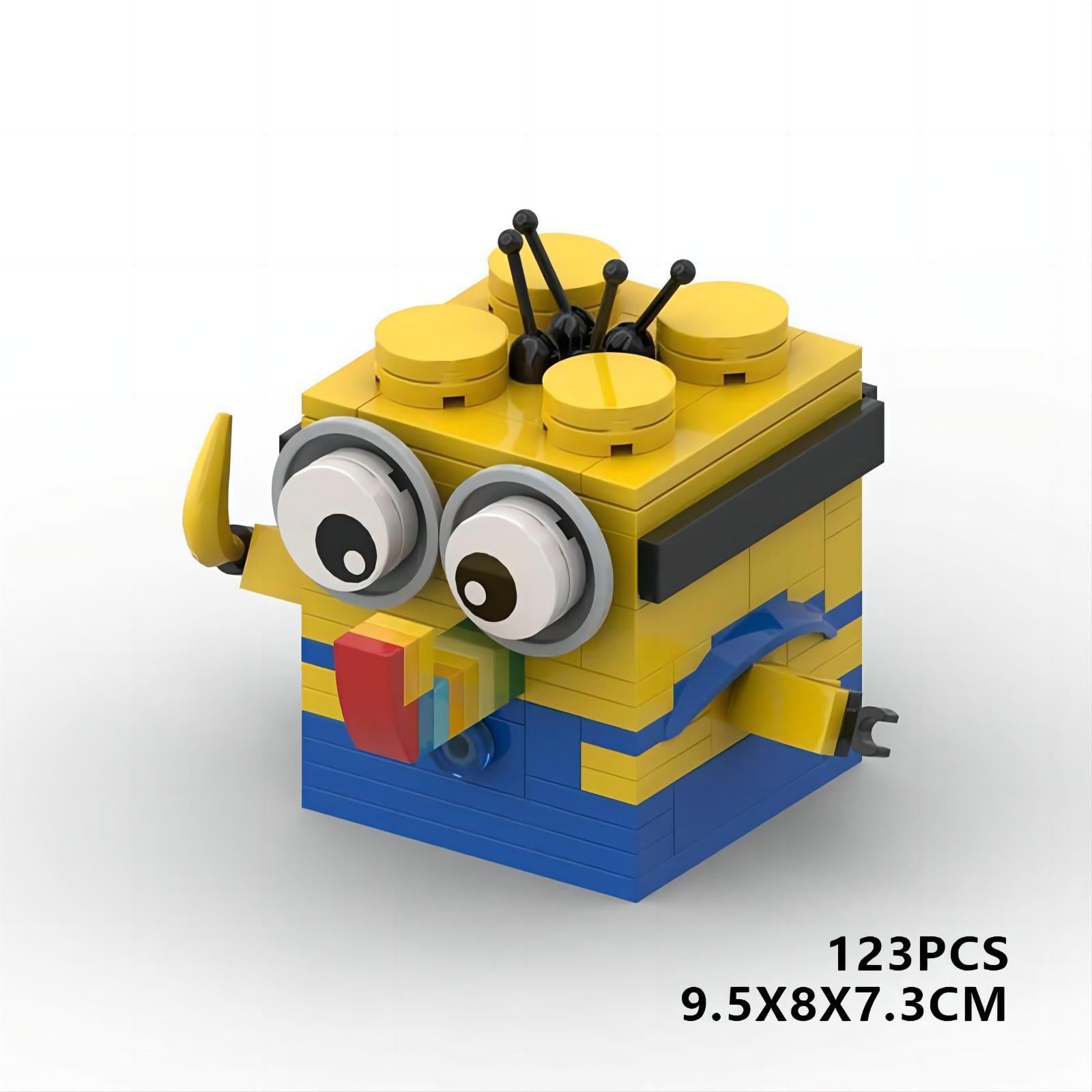 rainbow minion moc building set | despicable me | lego-compatible - 5