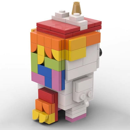 Rainbow Unicorn Fantasy Pony Cube Character MOC Building Kit - 4