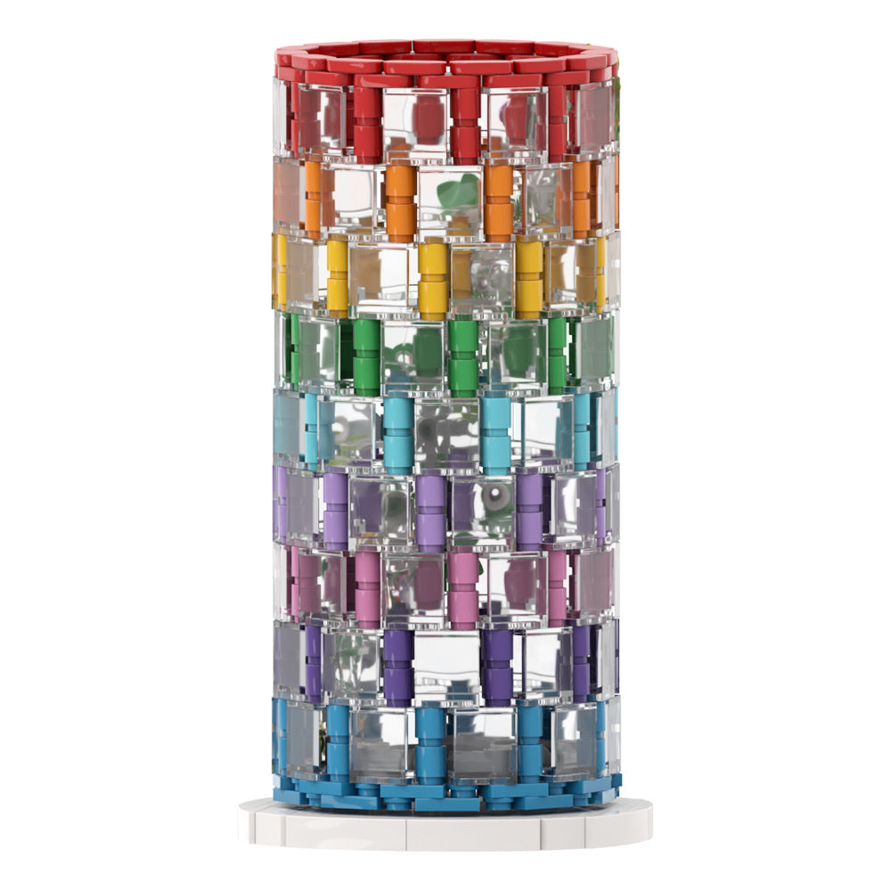 rainbow vase building set | lego compatible - 2