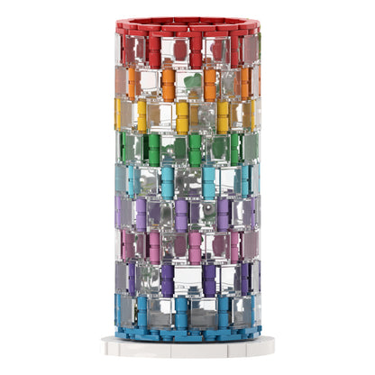 rainbow vase building set | lego compatible - 2