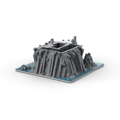 Raised Castle Baseplate MOC Building Kit | Medieval Terrain Expansion - 2