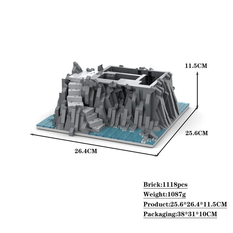Raised Castle Baseplate MOC Building Kit | Medieval Terrain Expansion - 4