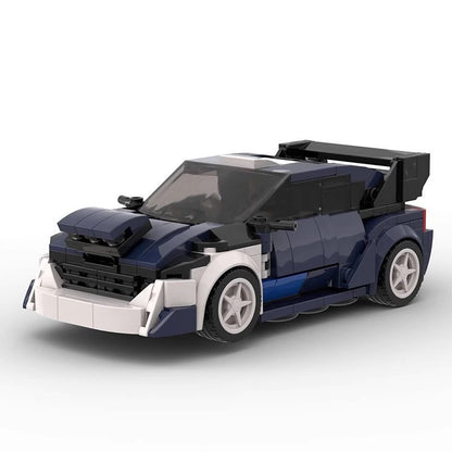 Rally Championship Turbo Hatchback Race Car Building Kit | 8-Wwide LEGO-Compatible MOC - 1