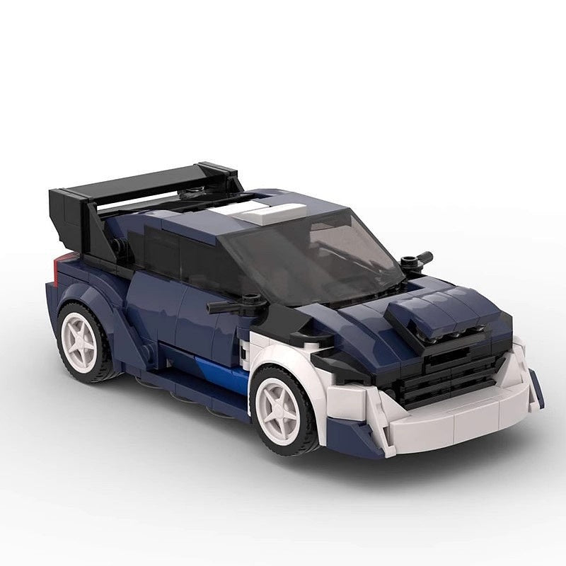 Rally Turbo Hatchback Race Car MOC Building Kit | 8-Wide Vehicle Model - 3