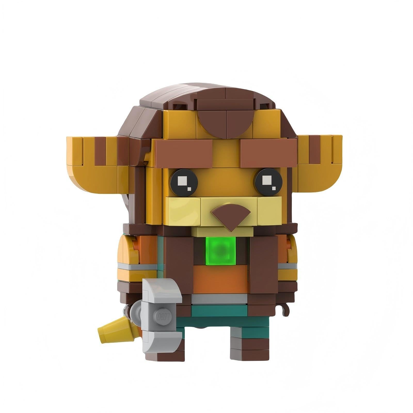 ratchet and clank brickhead building kit | lego compatible moc - 5