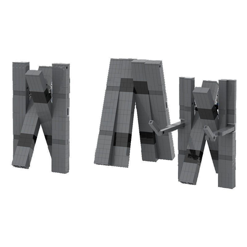 Rectangular Sci-Fi Robot MOC Building Kit | Mechanical Figure - 1