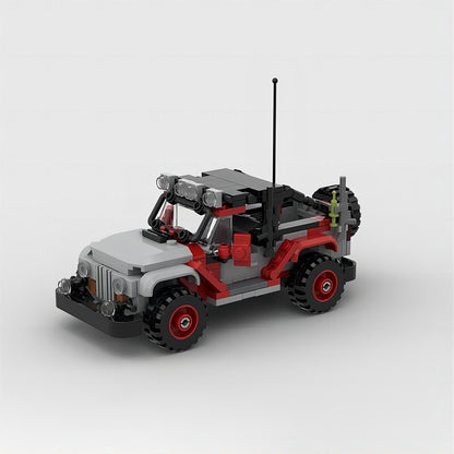 Red & Gray Classic Off-Road 4x4 MOC Building Kit - 1