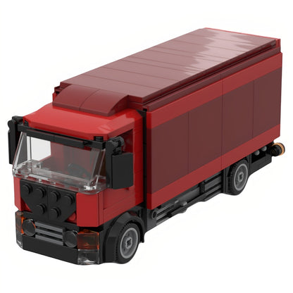 Red Cab-Over Box Delivery Truck MOC Building Kit - 1