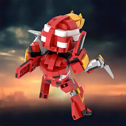 Red Cybernetic Mecha MOC Building Kit | Futuristic Robot Figure Model - 4