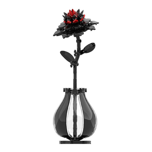 Red Dahlia MOC Building Kit | Botanical Flower Display Model - 1