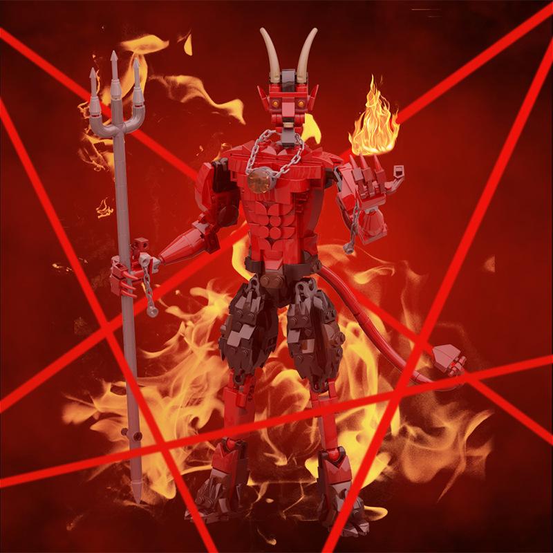 Red Devil Bricks Set | LEGO-Compatible MOC - 2