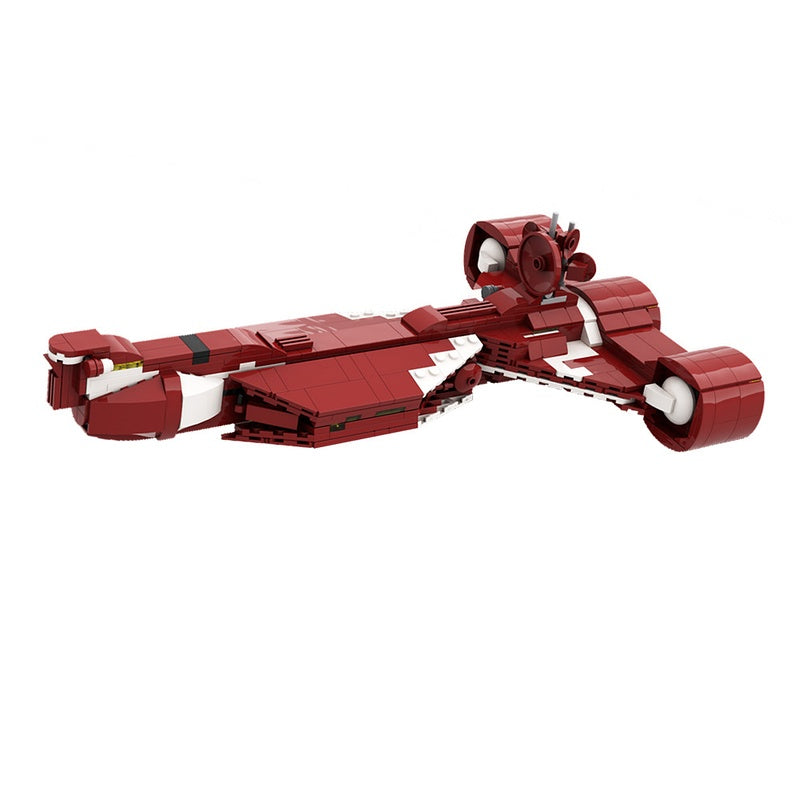 Red Diplomatic Space Cruiser MOC Building Kit | Sci-Fi Display Ship - 1