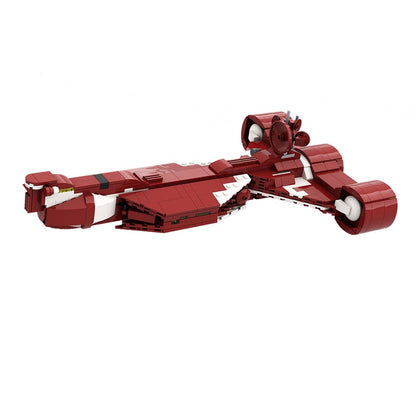 Red Diplomatic Space Cruiser MOC Building Kit | Sci-Fi Display Ship - 1