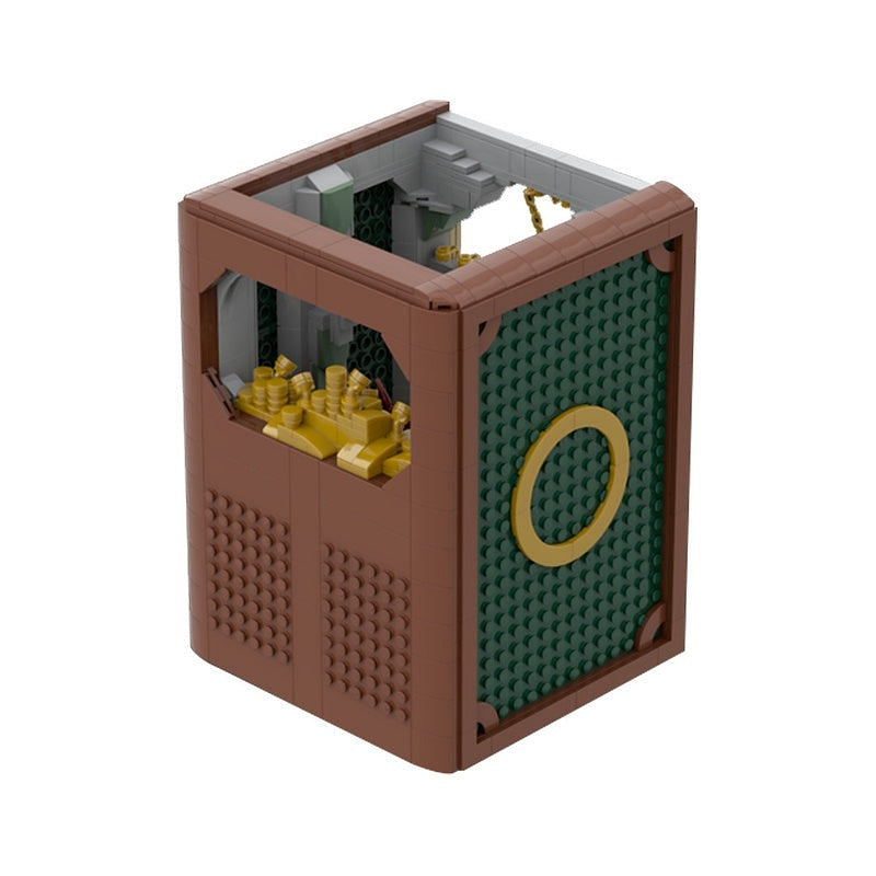 Red Dragon Treasure Book Nook MOC Building Kit | Fantasy Display - 5