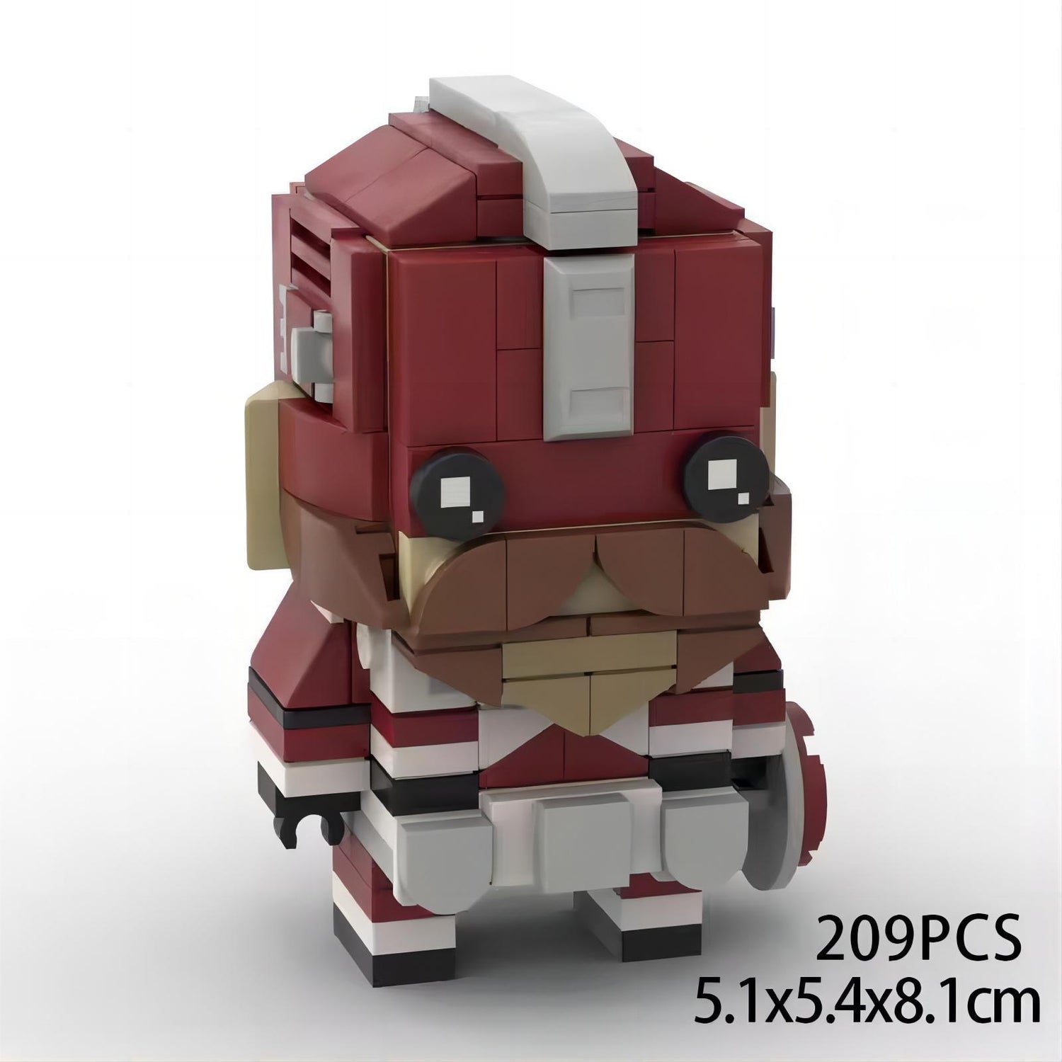 red guardian brickheadz building set | marvel | moc-83148 - 1