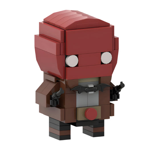 red hood brickheadz moc set | lego-compatible superhero figure - 1