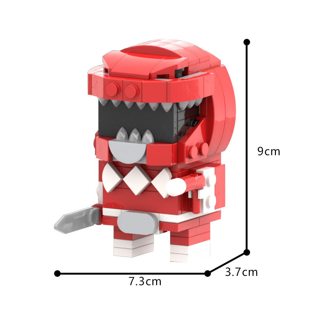red mighty morphin power ranger brickheadz | moc-195135 - 3