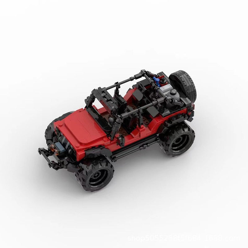 Red Off-Road 4x4 Crawler Building Kit | LEGO-Compatible MOC - 2