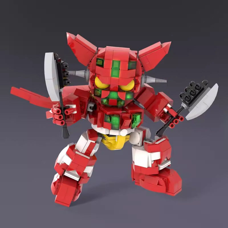 Red Transformation Robot Robo 1 MOC Building Kit | Mecha Figure Model - 2