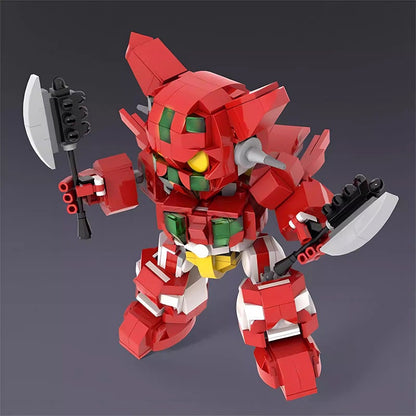 Red Transformation Robot Robo 1 MOC Building Kit | Mecha Figure Model - 4