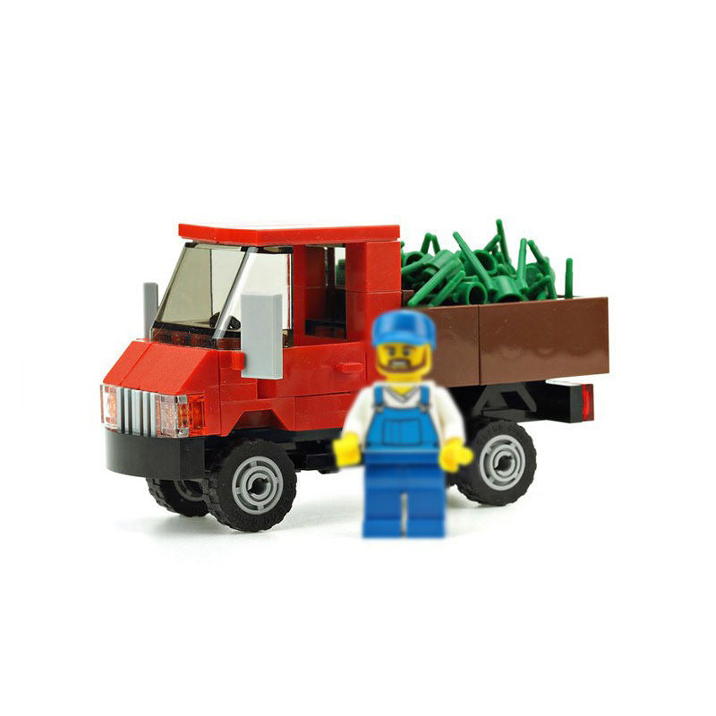 Red Truck Building Kit | LEGO-Compatible MOC - 2