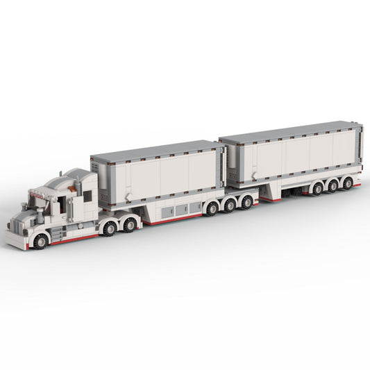 Refrigerated B-Type Dual Transport Truck Building Kit | LEGO-Compatible MOC - 1