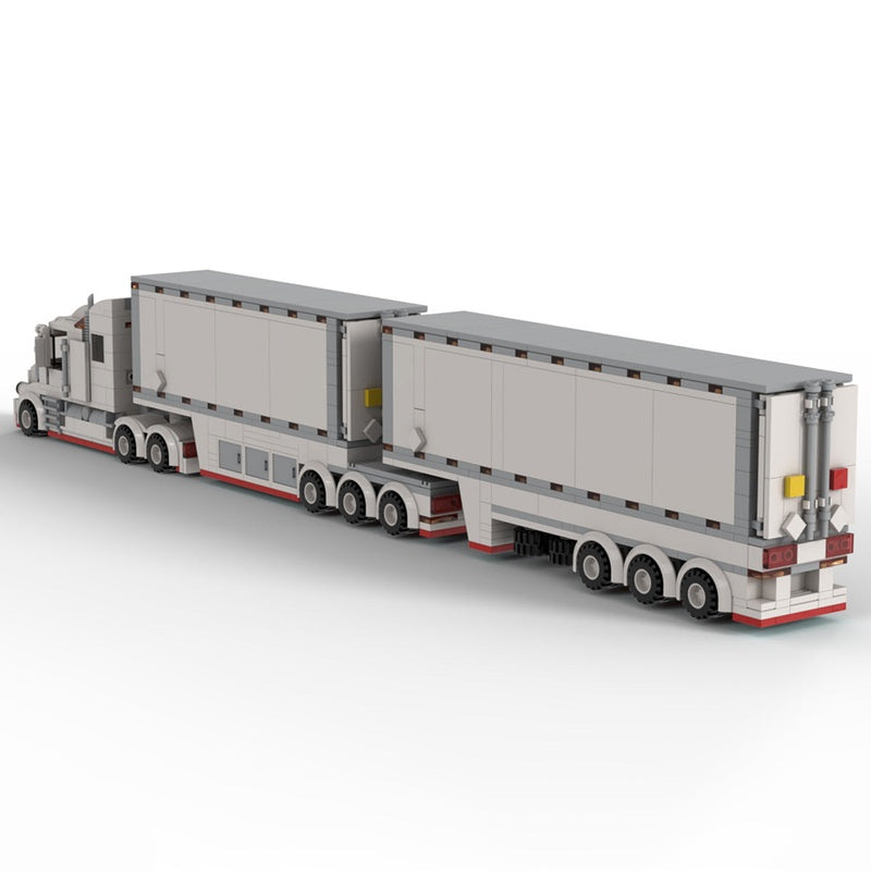 Refrigerated B-Type Dual Transport Truck MOC Building Kit | Cargo Vehicle - 2