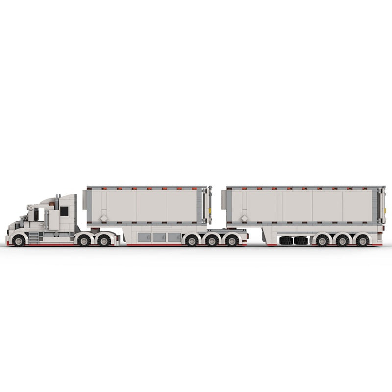 Refrigerated B-Type Dual Transport Truck MOC Building Kit | Cargo Vehicle - 3