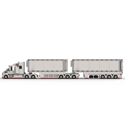 Refrigerated B-Type Dual Transport Truck MOC Building Kit | Cargo Vehicle - 3