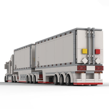 Refrigerated B-Type Dual Transport Truck MOC Building Kit | Cargo Vehicle - 4