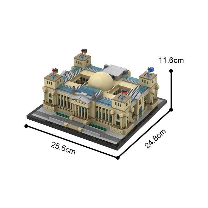 Reichstag Berlin MOC Historic Architecture Building Kit - 4