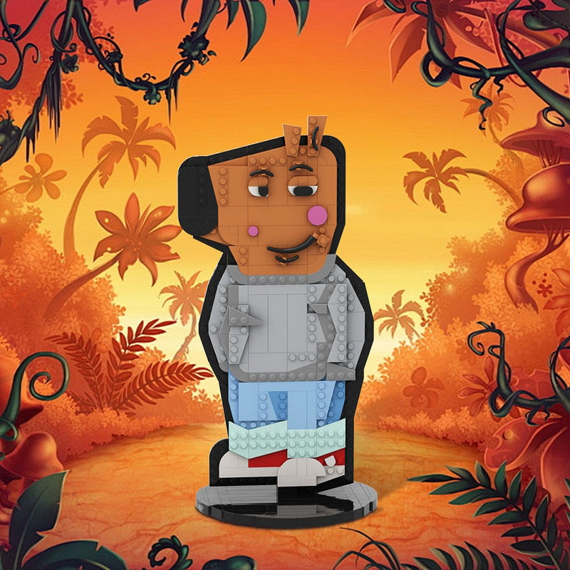 Relaxed Cartoon Character MOC Building Kit | Cute Figure Display Model - 2