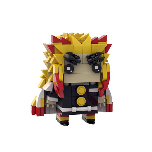 rengoku kyojiro brickheadz building set | demon slayer | moc-82983 - 1