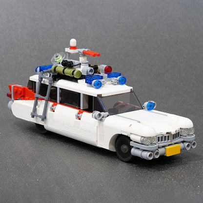 Retro 1950s Haunted Emergency Classic Car Building Kit | LEGO-Compatible MOC - 3