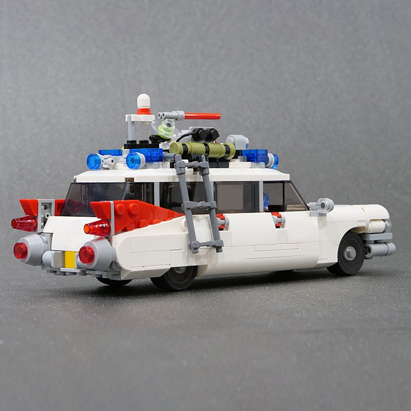 Retro 1950s Haunted Emergency Classic Car Building Kit | LEGO-Compatible MOC - 4