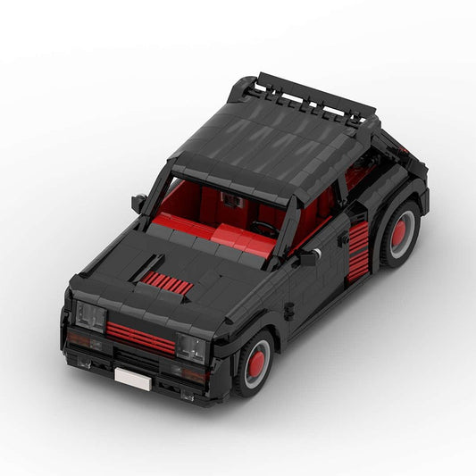 Retro 1980s French Turbo Rally Hatchback Building Kit | LEGO-Compatible MOC - 1