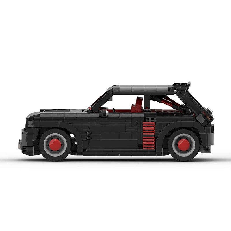 Retro 1980s French Turbo Rally Hatchback Building Kit | LEGO-Compatible MOC - 4