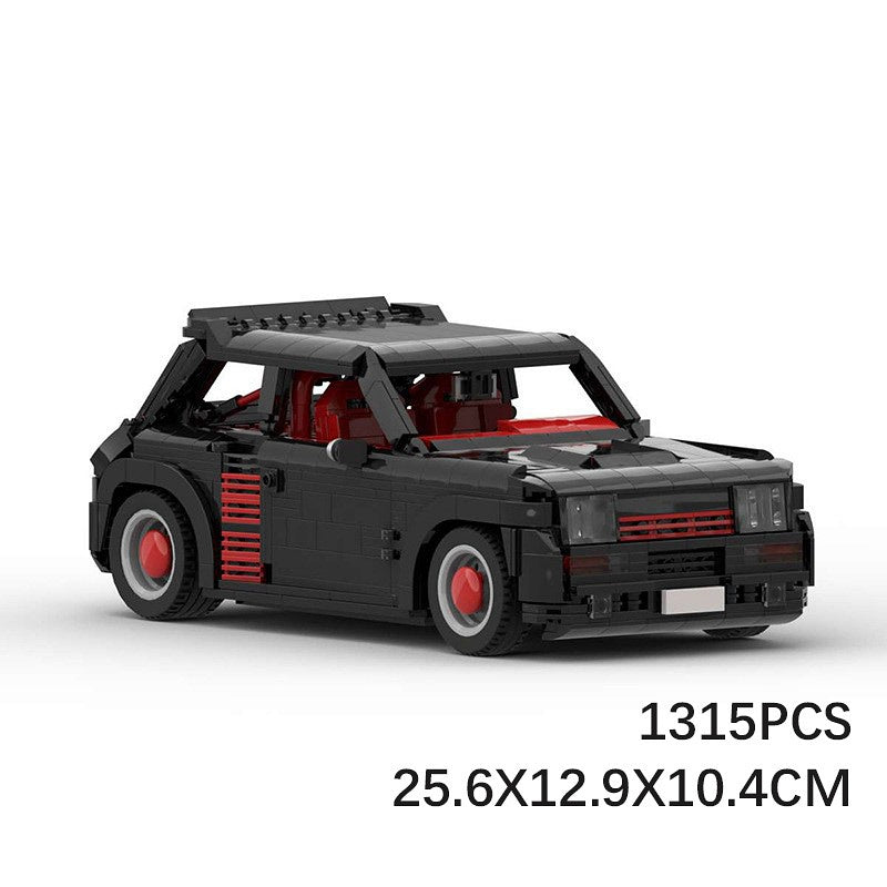 Retro 1980s French Turbo Rally Hatchback Building Kit | LEGO-Compatible MOC - 6