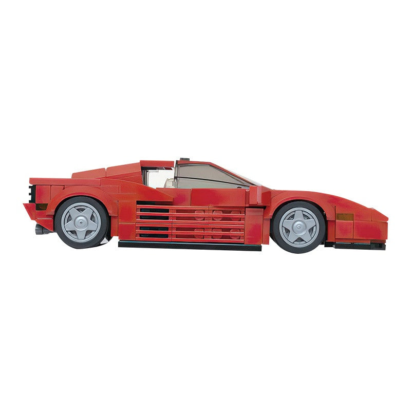 Retro 1980s Italian Sports Car Building Kit | 8-Wide LEGO-Compatible MOC - 5