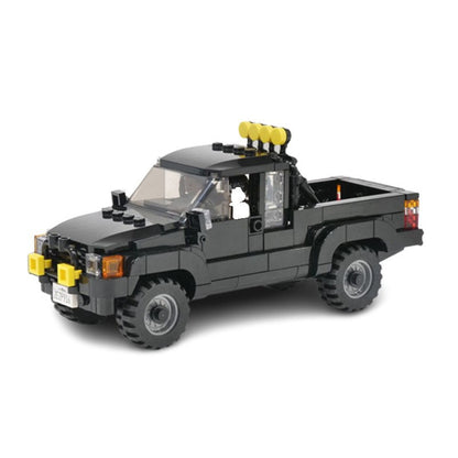 Retro 1980s Time Travel Movie Pickup Truck 4x4 Building Kit | LEGO-Compatible MOC - 1