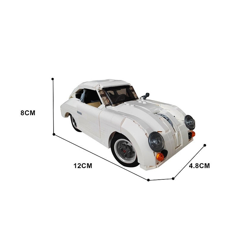 Retro 356 Classic Sports Car MOC Building Kit - 3