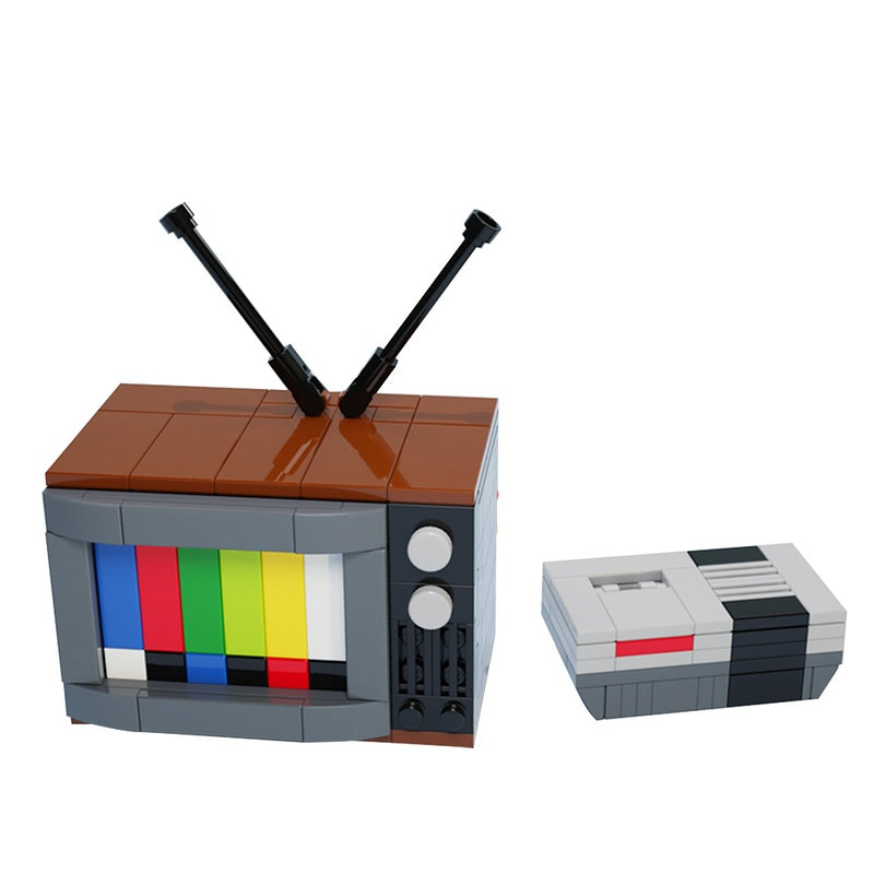 Retro 8-Bit Game Console & CRT TV Building Kit | LEGO-Compatible MOC - 4