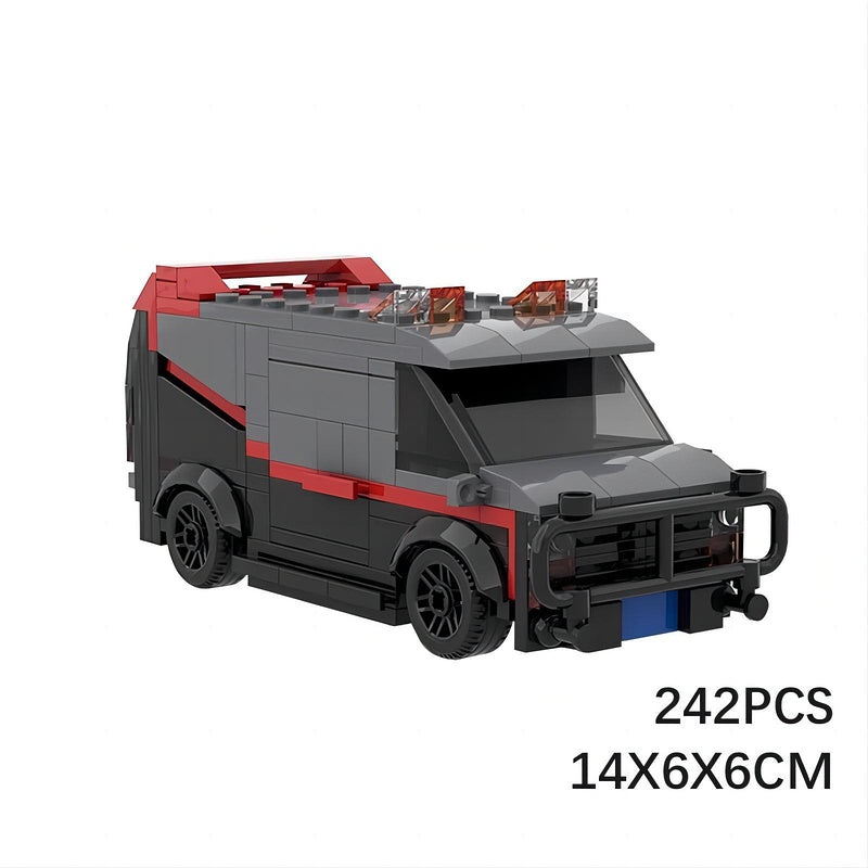Retro 80s Action TV Series Van Building Kit | LEGO-Compatible MOC - 4