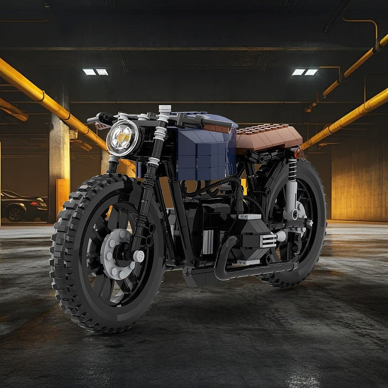 Retro Air Boxer Cafe Racer Motorcycle MOC Building Kit - 4