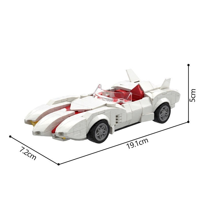 Retro Anime Speed Racer Car MOC Building Kit - 10
